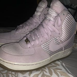 Purple suede Air Force ones